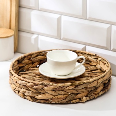 Basket for the supply of the shade "reed", d = 28 cm, from straw-1