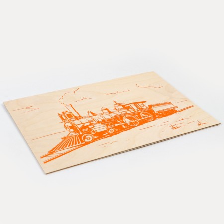 Fundamentals for burning "steam locomotive" 30x21 cm-2