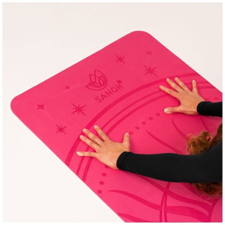 Joga mat, 183x61x0.6 cm, pink color-7