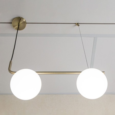 Suspension lamp Citilux "Bremen" CL112123, 50x15x30 cm, 2x40W, E27, brown color-6