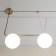 Suspension lamp Citilux "Bremen" CL112123, 50x15x30 cm, 2x40W, E27, brown color
