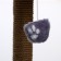 House for cats with a claw, two -story, with windows, 50 x 36 x 75 cm, gray with paws