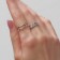 Ring set 5 pieces "perfect fingers" glow, white color in silver