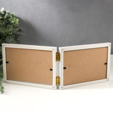 Photo frame plastic 10x15 Double-gorisont, white-3