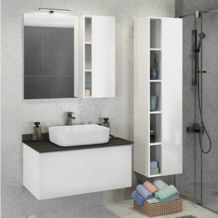 Comforty Milan 90 Cabinet Mirror for the bathroom, white color
