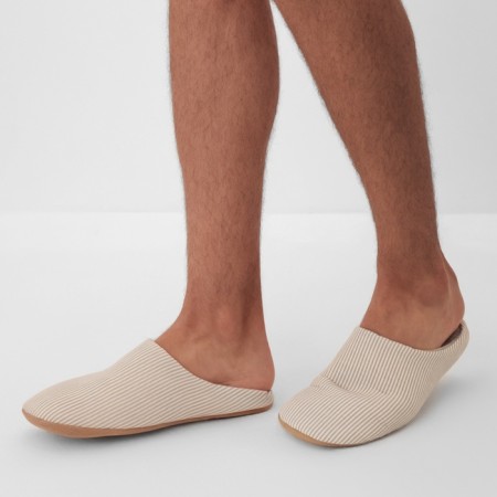 Male slippers, eco size 42-43, beige strip-7