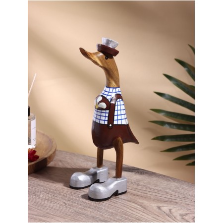 Souvenir "Duck with suspenders" wood 13x9x27 cm-1