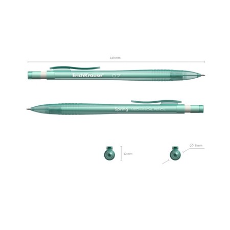Mechanical pencil with Erichkrause "Spring", NV, Grifel D = 0.7 mm, in the box, mix-6