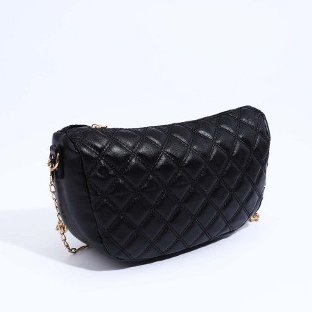 Bag Cross-Bodi with a zipper, black color-1