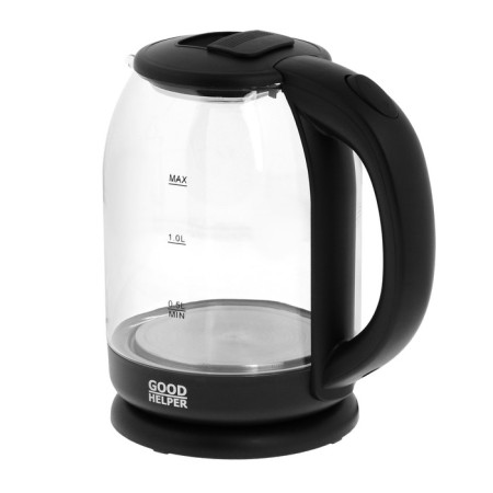 Electric kettle Goodhelper KG-18B10, glass, 1.8 l, 1500 watts, black-1