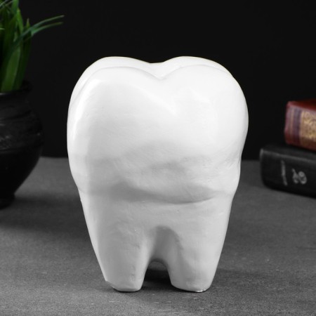 Piggy bank "Tooth" White, 13x14x19cm-1