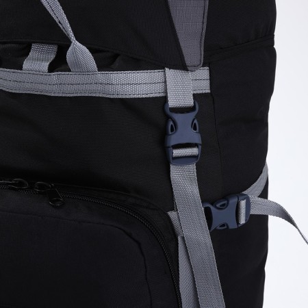 Tourist backpack, TAIF, 80 l, cord department, outer pocket, 2 side nets, black/gray color-5