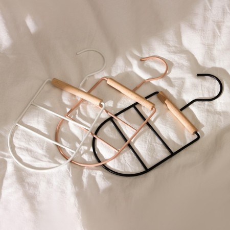Monnector Organizer for belts and scarves multi -level LADOOM Laconique, 11.5 × 23 × 1.1 cm, pink color-5