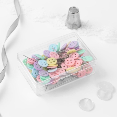 Kviling pins "Button", 46 mm, 100 pcs, colorful color-5