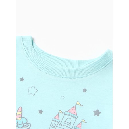 Longslit for a girl, mint color, height 104 cm-1