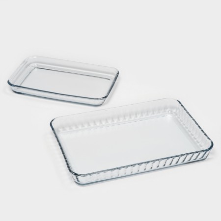 A set of baking forms Borcam, 2 items: 1.9 l, 3.8 liters-3