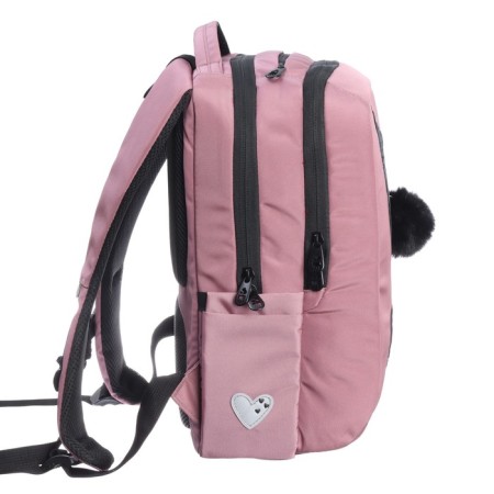 School backpack, 39 x 26 x 17 cm, Grizzly, ergonomic back, pink-3