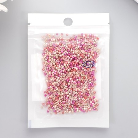 Glass beads 11/0 "cylinder. Caramel-pink gloss" 10 g-2