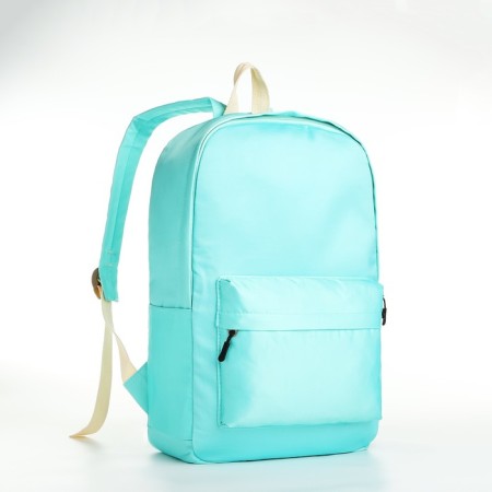Young backpack from textiles on lightning, 2 pockets, turquoise color-2