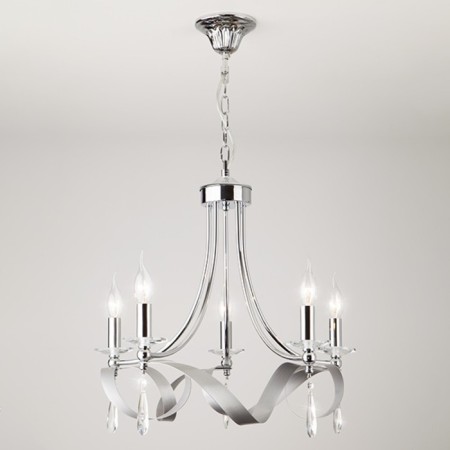 ADELIA 5X60W Celter E14, chrome 62x62x48 cm