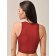 Women's top with a halter neckline Mirey Top Halter Neck, size 44-46, color dark cherry