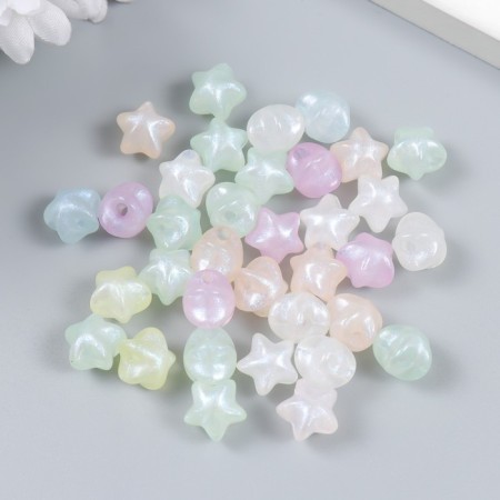 Beads for creativity Plastic "Stars. Brill" set of 20 g 1x1.1x1.1 cm