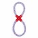 Training cable toy "Eight", up to 135 g, 30 cm, mix of flowers