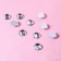 Rhinestones “circle”, d = 14 mm, 10 pcs, white color