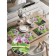 A set of napkins for setting the table "Bamboo and flowers", rectangular, rounded edges, size 30x46 cm, 4 pcs