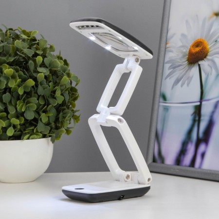 Table lamp with a 3x "Motor" LED 5W 3000K USB white-black 9x6.5x25cm Risalux-1