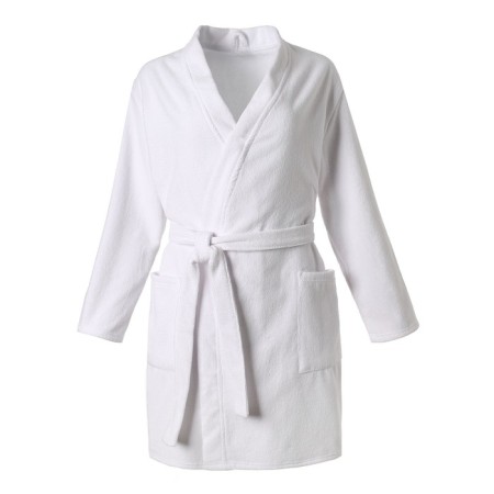 Terry robe economy and I am female, size 42-44 is white, 100% cotton with AIRO, 320 g/m2
