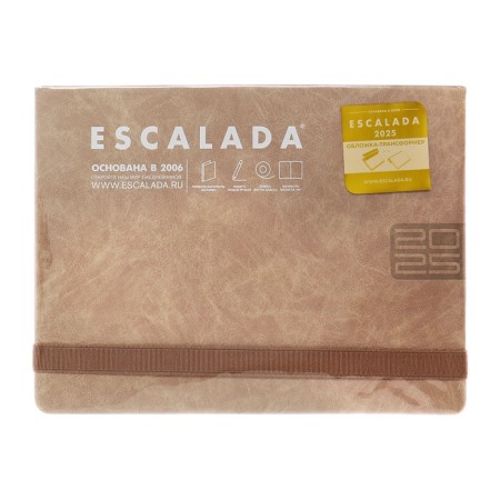 Dated 2025 planning, 250 x 190 mm, 54 sheets, gluing, Escalada, hard -leather cover, pancake embossing, tinted block 70 g/m2, beige beige.-11