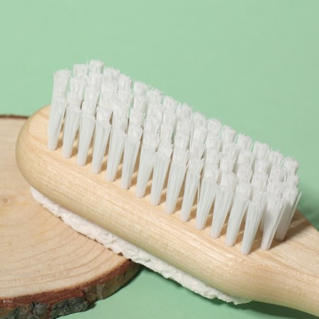 Pumza for pedicure, with a brush, with a suspension, wooden, color mix-2