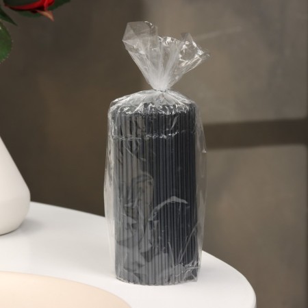 Candle-cylinder with faces, 5x10 cm, wet asphalt, 6 hours-2