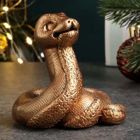 Figure "Snake Dasha" bronze, 5x6x4cm-1