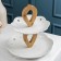 Ceramic 2-tier share of the Susan, 25 × 20 × 27 cm, white color, white