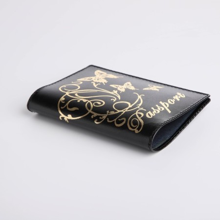 Cover for passport, black color-2