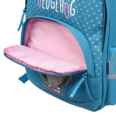 School backpack Bruno VisConti "Hedgehog", 40 x 30 x 19 cm, ergonomic back, pencil case as a gift-7