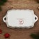 New Year! New Year's ceramic "Snegier" dish, 23x13x2.5 cm, white color