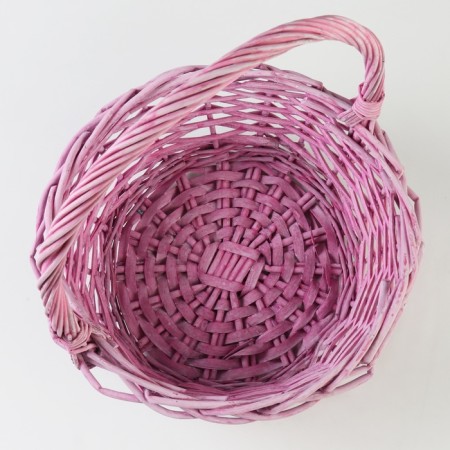 A set of wicker baskets, 33x13/36 cm, 29x11/31 cm, 22x10/26 cm, 3 pcs, pink, willow-3