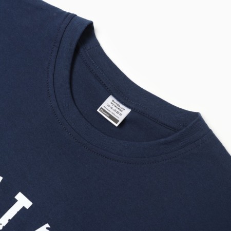 Male T-shirt with print, dark blue color, size 52-1