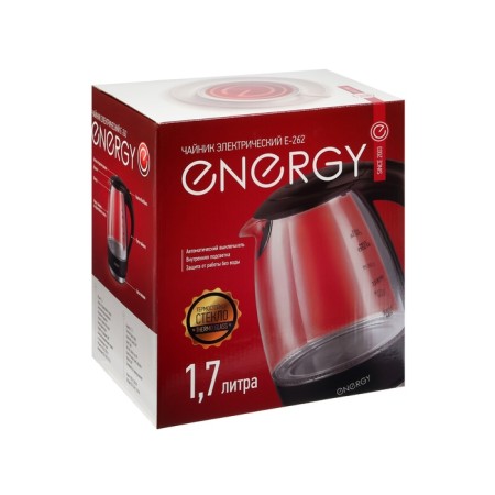 Electric kettle Energy E-262, glass, 1.7 l, 2200 watts, white-13
