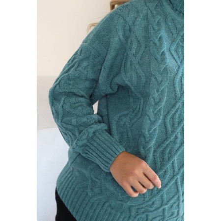 Female jumper, size 52, turquoise color-2