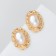 Earrings with pearls "abstraction" mirror, color gold