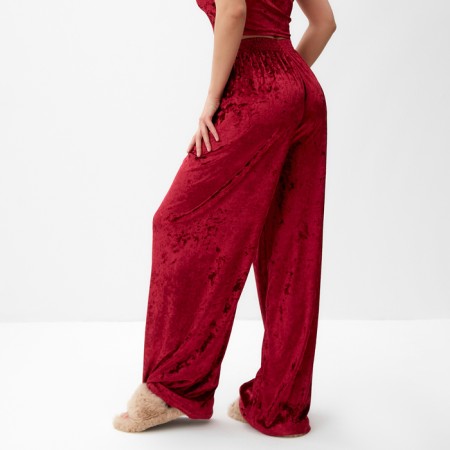 Home Women's Pants KAFTAN "velvet", 52-54, burgundy-7