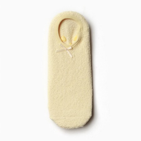Women's socks shortened non-slip, yellow color, size 36-39