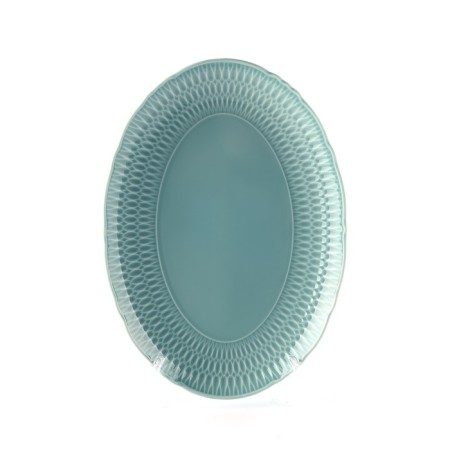 Oval Cmielow dish Sofia "Blue Glaze", length 24 cm