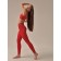 Women's legins PUSH UP, size l, color Merlot