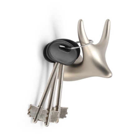 Furniture hook Cappio Bambi, two -rod, zinc, color matte satin nickel-2