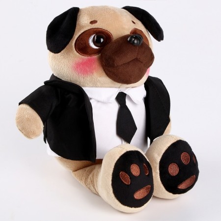 Soft toy "Bonya", in a black suit-4